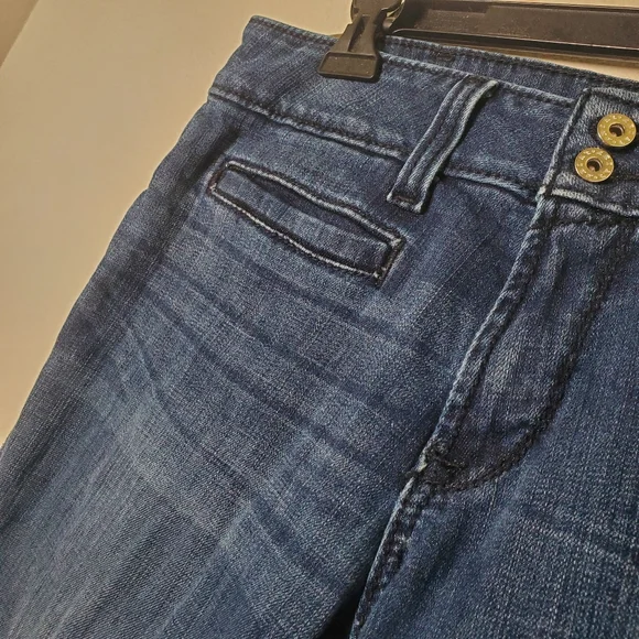 Ariat Denim Ella Trouser Wide Leg Jeans In Bluebell Stretch Denim - Picture 3 of 16